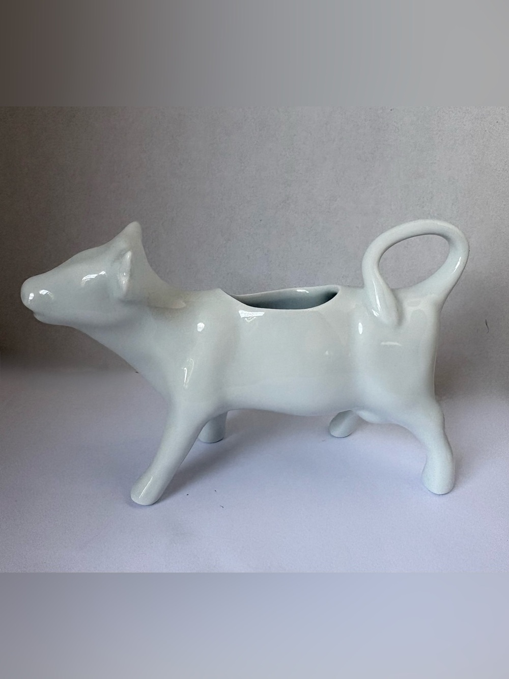 Apilco White Porcelain Cow Creamer Made in France